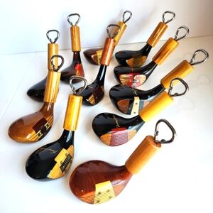 Bottle Opener Made With Real Vintage wood Golf club Beer Opener Bar Man Cave
